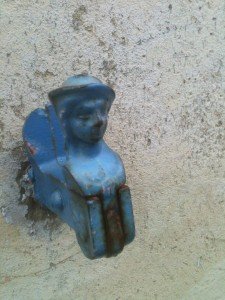 A window holder in Beauvais, France, right next to Cathedral St. Pierre