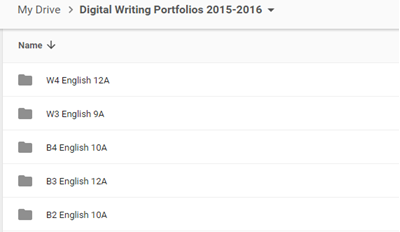Digital Writing Portfolios 2015-2016