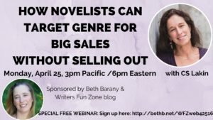 Special Free Webinar: "How Novelists Can Target Genre for Big Sales without Selling Out" Special Free Webinar: "How Novelists Can Target Genre for Big Sales without Selling Out"