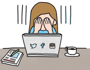 Writer Burnout - Sad at computer