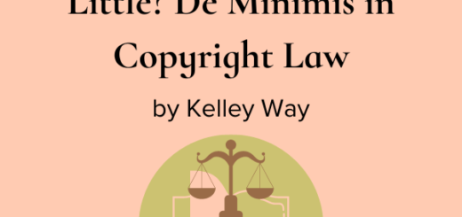 What If I Only Use A Little? De Minimis in Copyright Law by Kelley Way