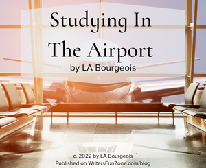 Studying In the Airport by LA Bourgeois