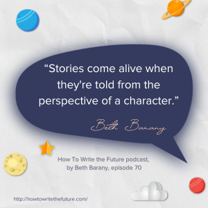 Navy Blue Blog Quote image from How To Write the Future podcast, Episode 70 - Editing Tips to Help You Avoid Information Overload 