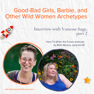 Light grey background with picture of Beth Barany and Vanessa Sage