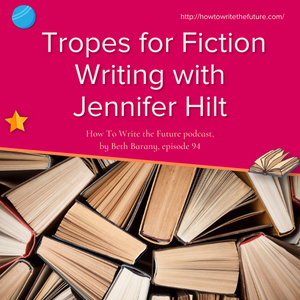 Pile of books with dark background for Tropes for Fiction Writing with Jennifer Hilt