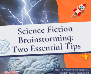 Image of person holding bran with lightening erupting