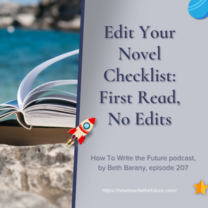 How To Write the Future podcast, episode 207 Image of book with the sea in the background